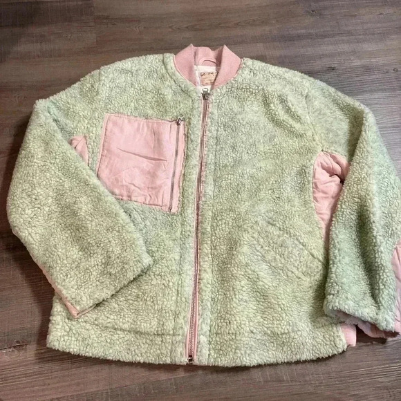 Free People We The Free Mint/Pink Rivington Jacket Size S - Picture 2 of 6